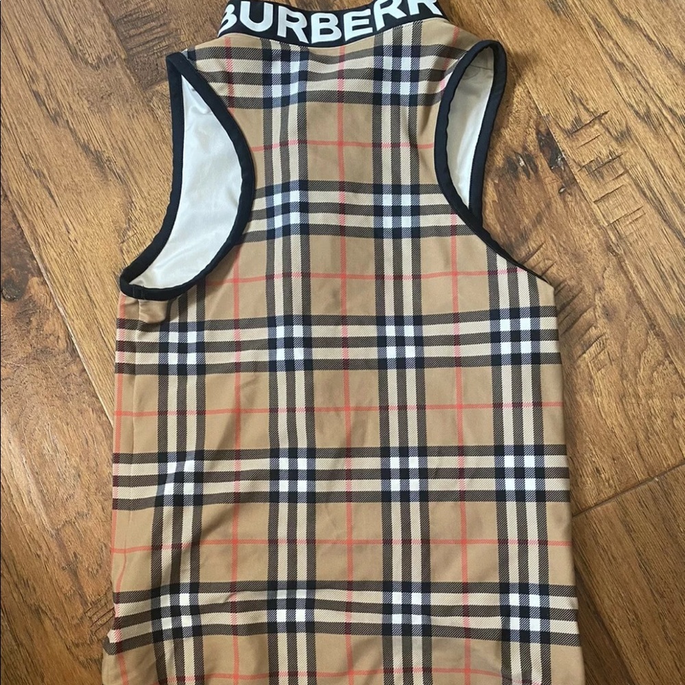 Burberry check girls swim suit 6T